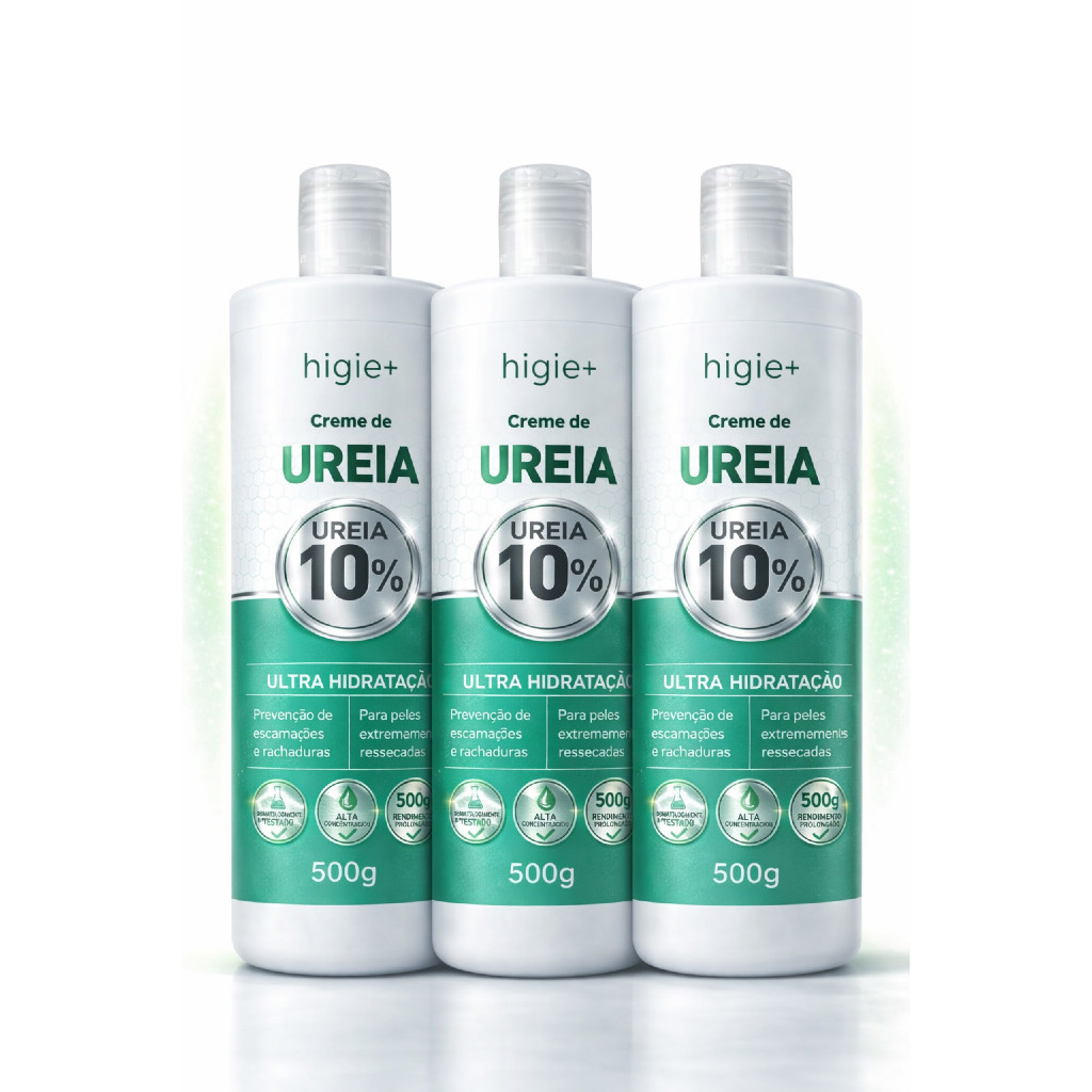 Kit 3 Frascos de Creme de Ureia 10% 500g