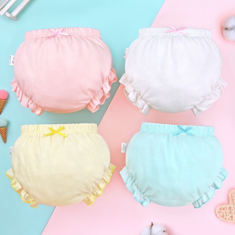Adabaobao® ᵇʳ  Calcinhas De Algodão Para Crianças , Meio E Pequenas Meninas , Bebês 0-3 Anos De Idade