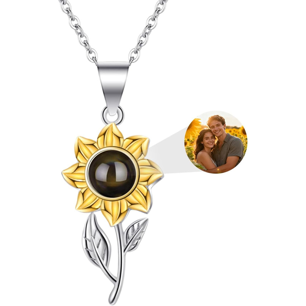 Colar de Foto de Projeção Personalizado Imagem Personalizada Pingente Projetivo Joia Memorial para Mulheres