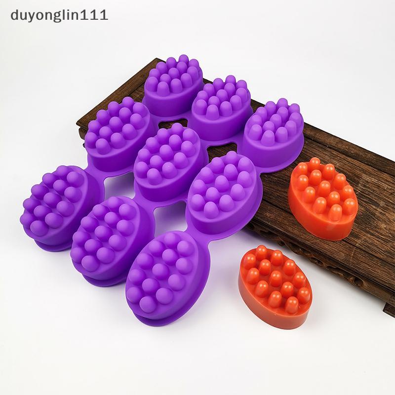 (duyonglin111) Molde De Sabão De Silicone 3d , Forma De Massagem , Ferramenta De Fabricação Oval Spa , Acessórios De Art