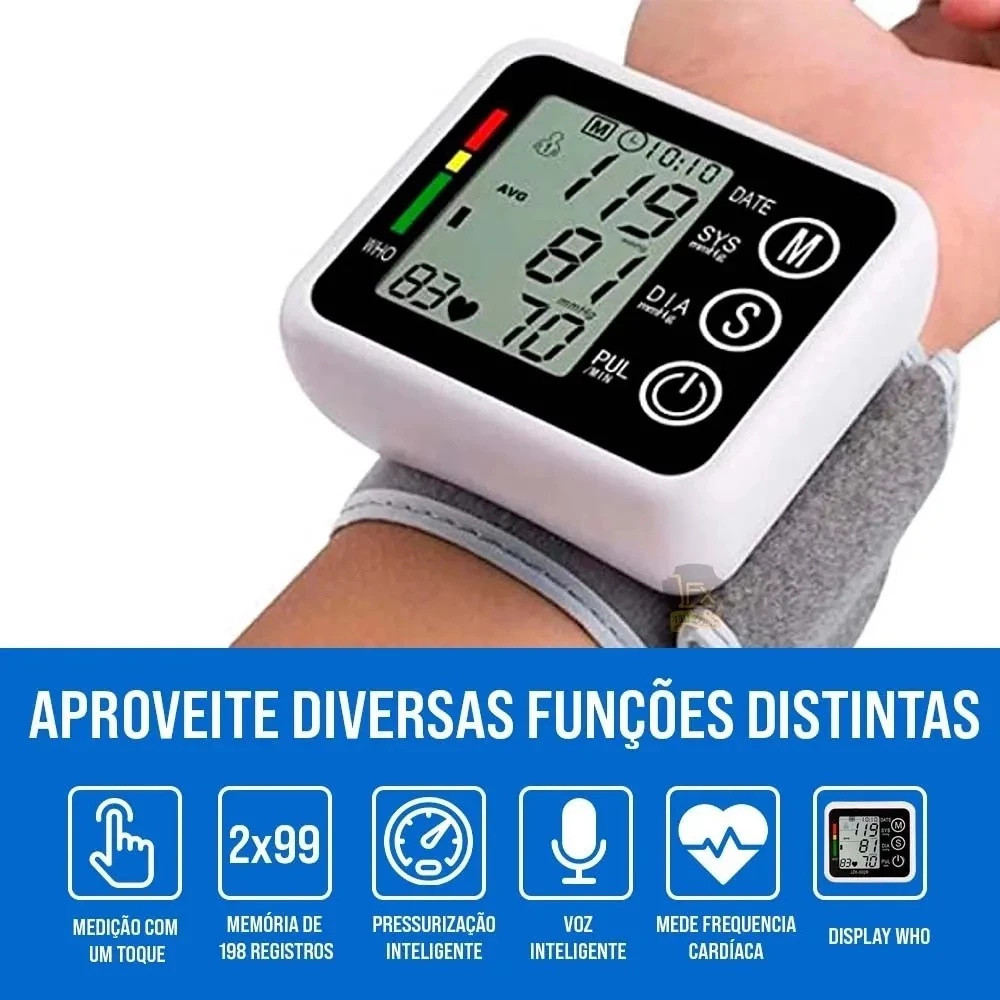 Monitor Digital Automático Inteligente De Pressão Arterial De Braço Com Precisão Clínica E Memória