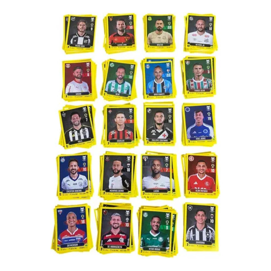 Kit 100 Figurinhas Avulsas Sem Repetição Brasileirão 2025