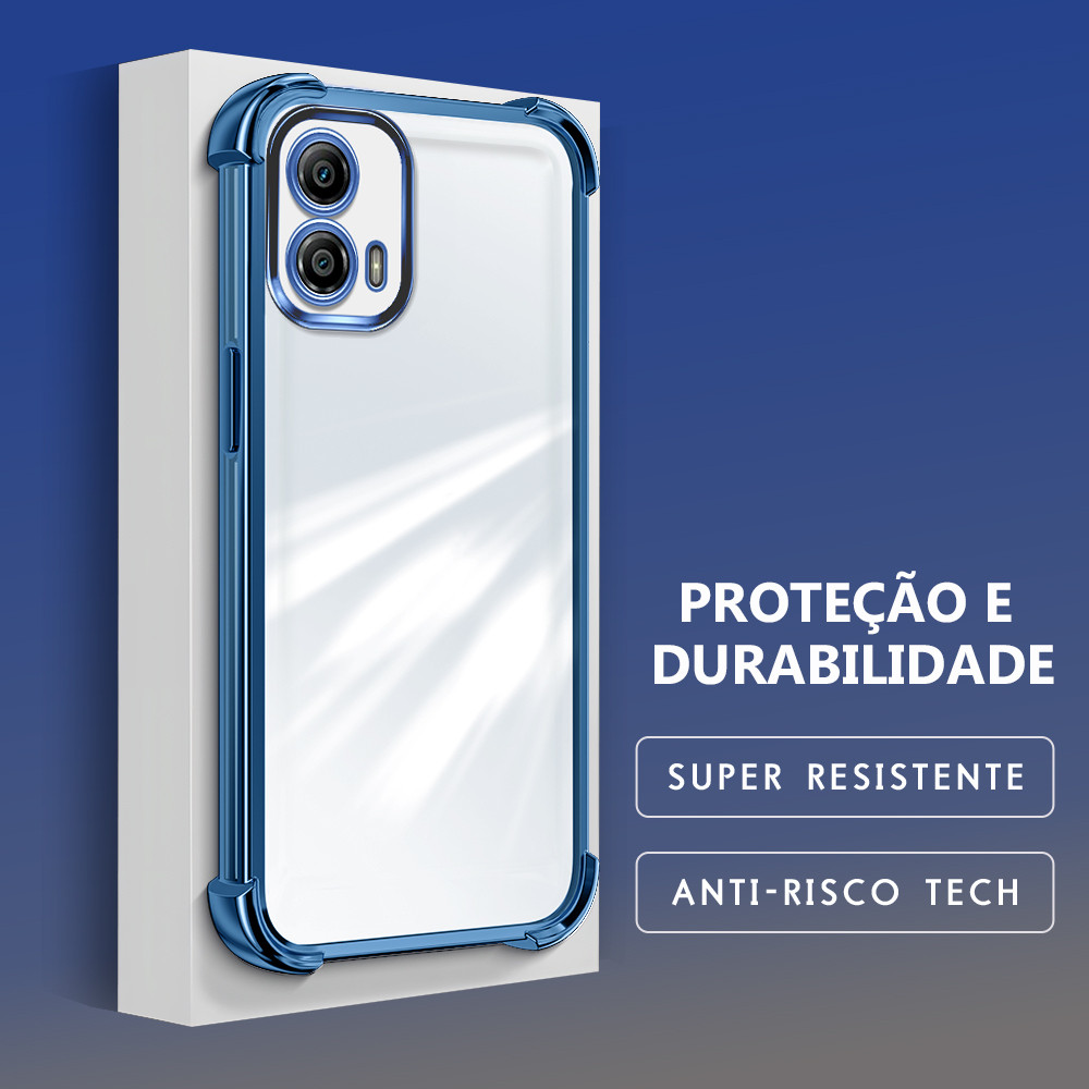Capinha Capa Anti Impacto Transparente Luxo Para Motorola Moto G53 5G Case De Celular SJ 0000