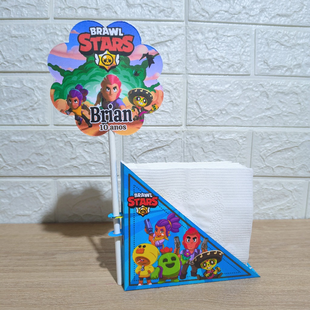 Centro de mesa Porta guardanapo Personalizado Brawl Stars