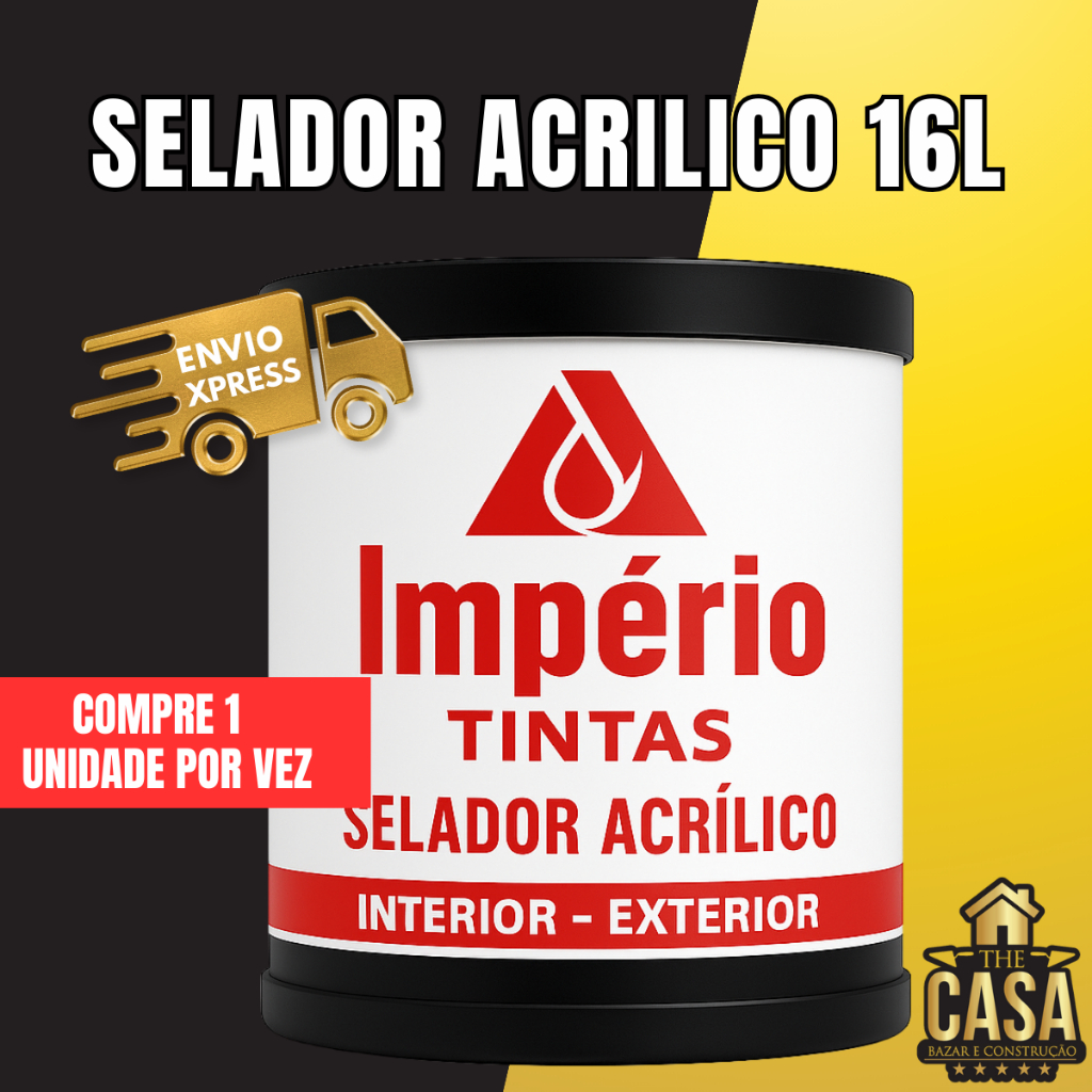 Selador Acrílico Branco 16L – Prepara Paredes, Concreto, Reboco, Gesso e Alta Proteção