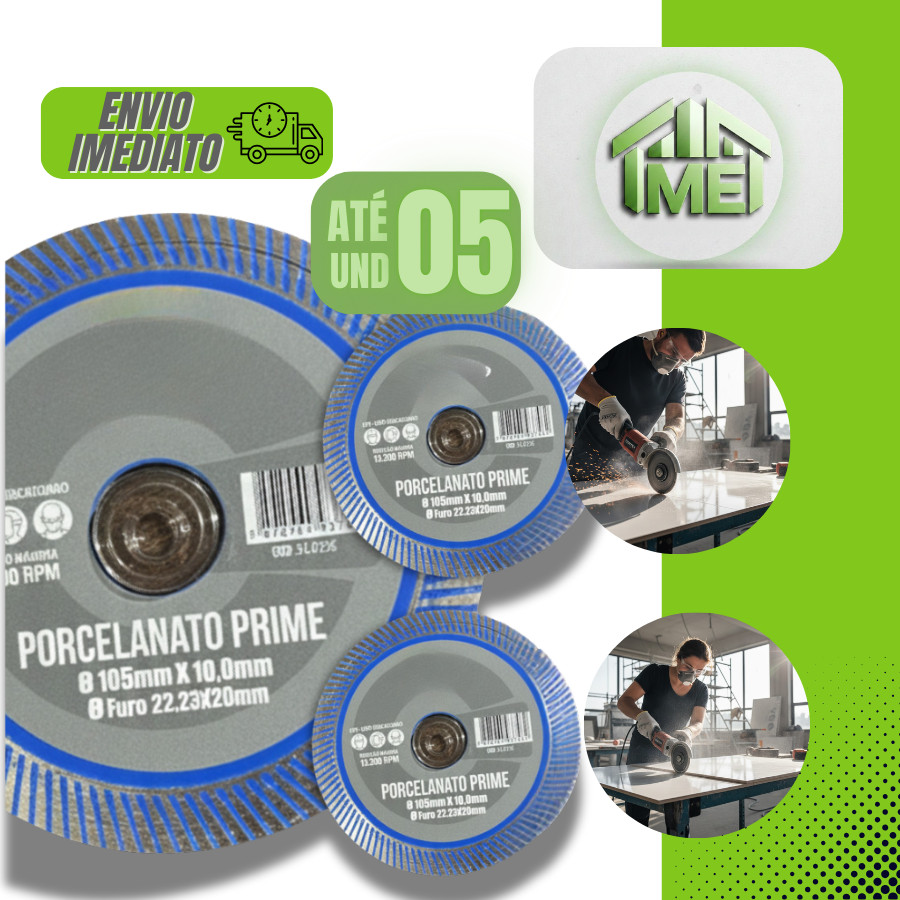 Disco De Corte Diamantado Porcelanato Marmore E Granito Azuleito E Piso 105Mm X 10 Mm - 1mm
