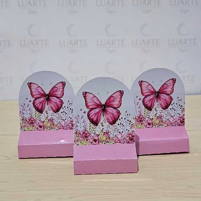 Lembrancinha Personalizada Porta Bis Duplo BORBOLETA PEGUE E MONTE