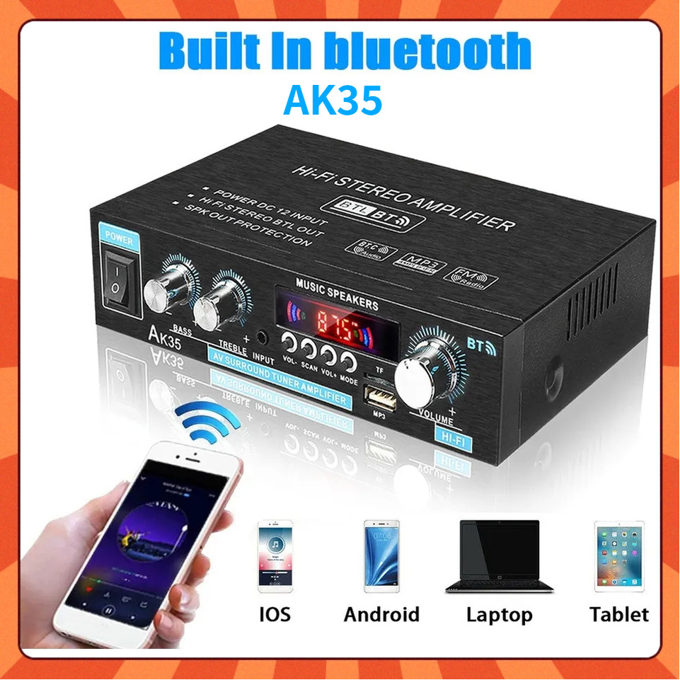 Amplificador De Áudio Digital Ak35 Speakers 110-220v