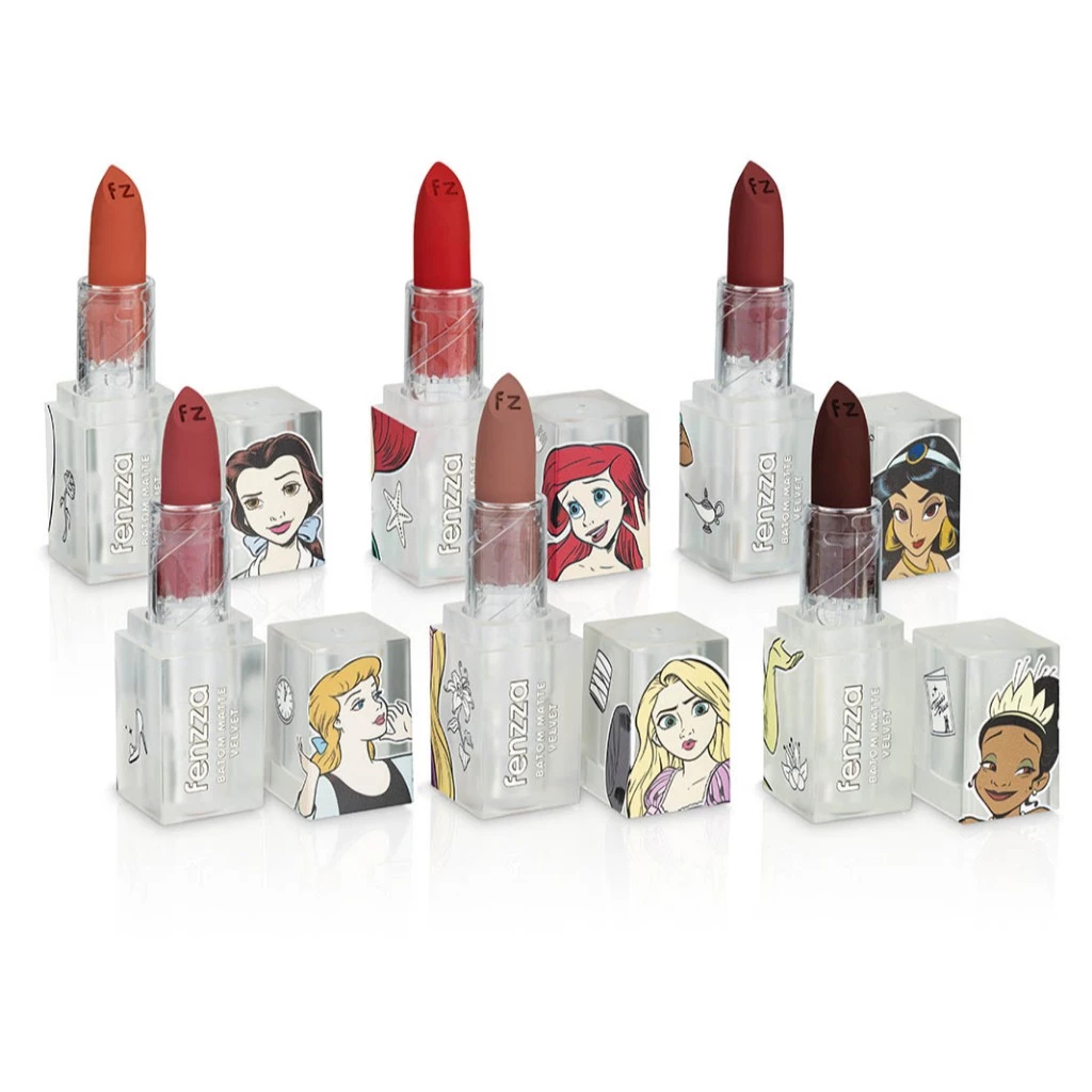 LANÇAMENTO Batom Matte Velvet Princesas by Fenzza - Conforto de Veludo, Cor de Realeza
