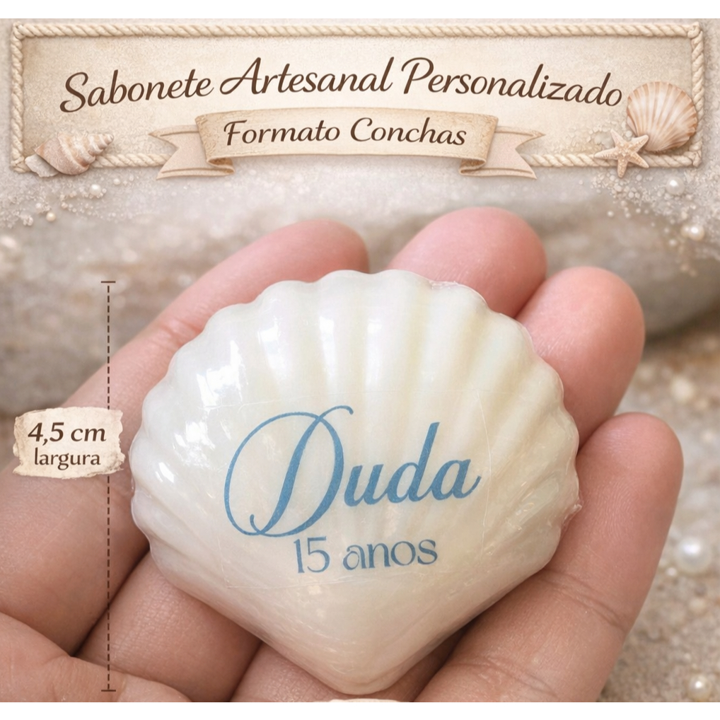 15 á 50 Unidades de lembrança de sabonetes  concha para aniversários e casamentos.