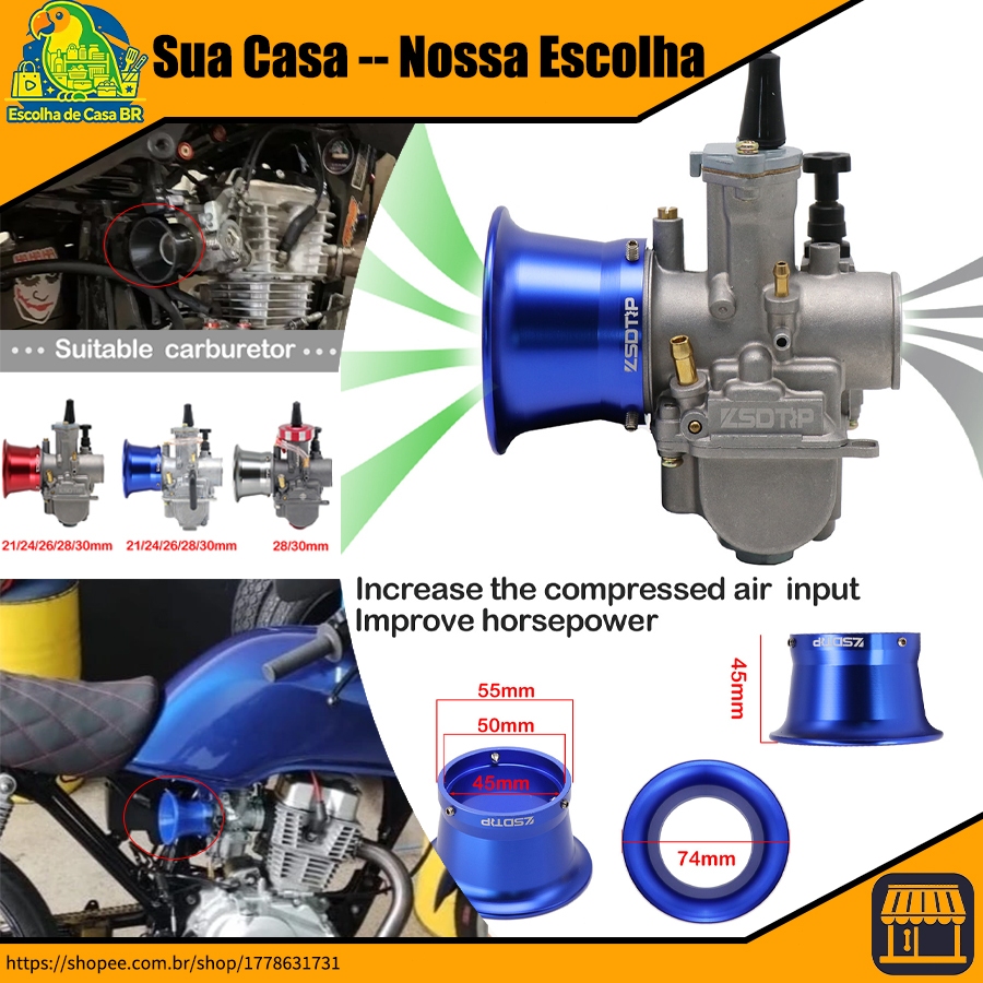 Corneta 55MM Corpo de Injeção TBI para CG Fan 150 Titan 125/150 Start 160 Substitui Carburador Acessório Moto