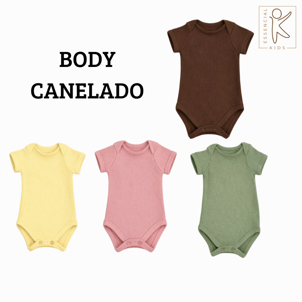 Body Bebe Menino Menina Manga Curta Algodao Respiravel Malha Suedine Conforto Premium