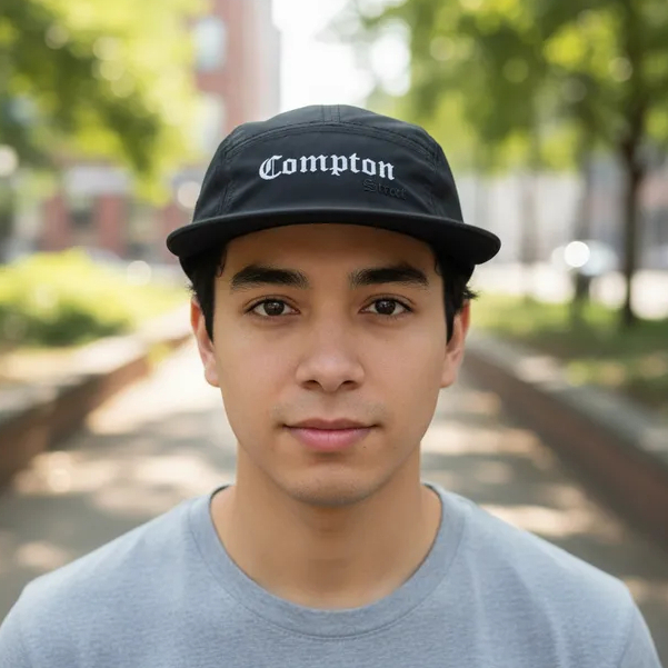 Boné Aba Reta Five Panel Original Premium Preto - 3 Compton