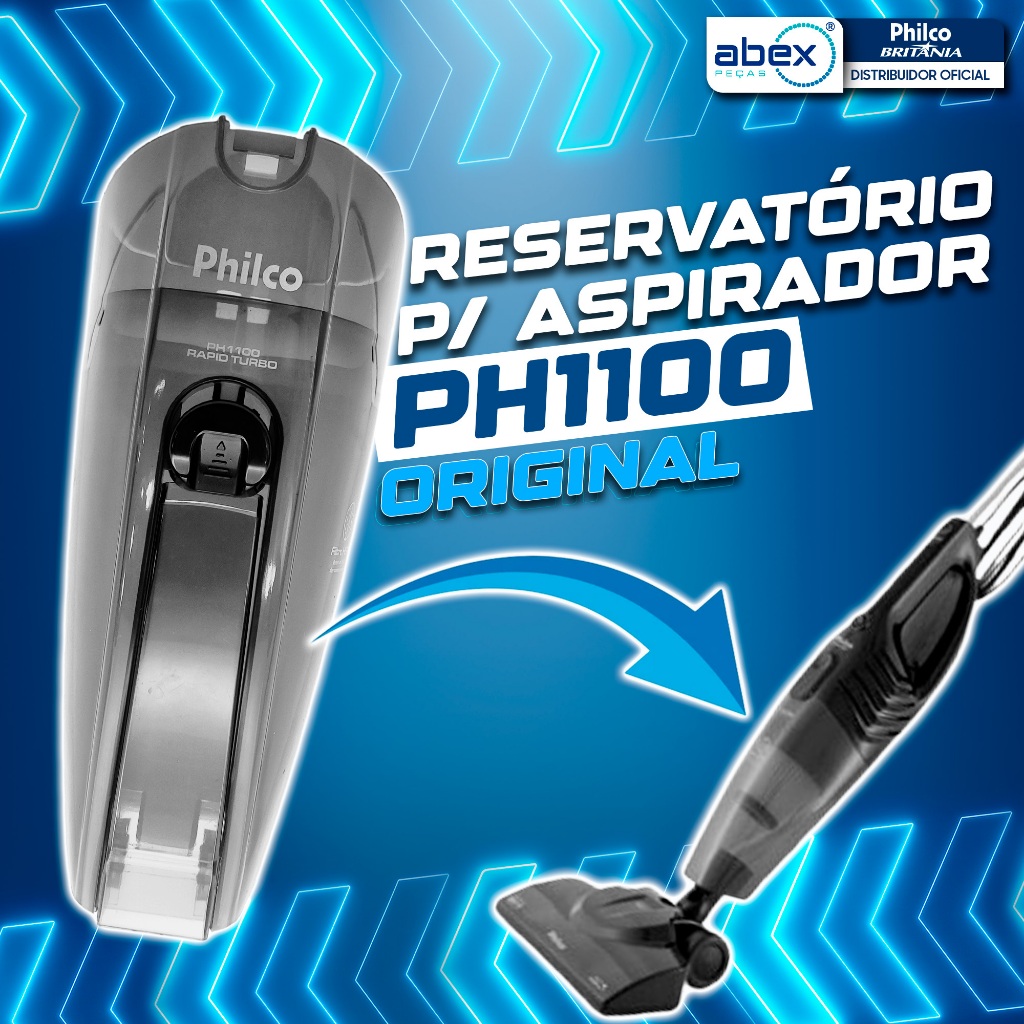 Reservatorio Aspirador PH1100 Rapid Turbo PAS02V Philco Preto 765136 Original