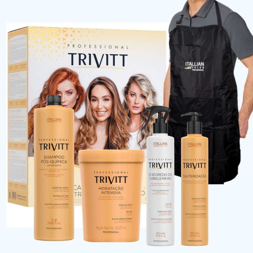 Tratamento Trivitt Cauterização, Reconstrução e Hidratação Intensiva + Avetal Itallian Color