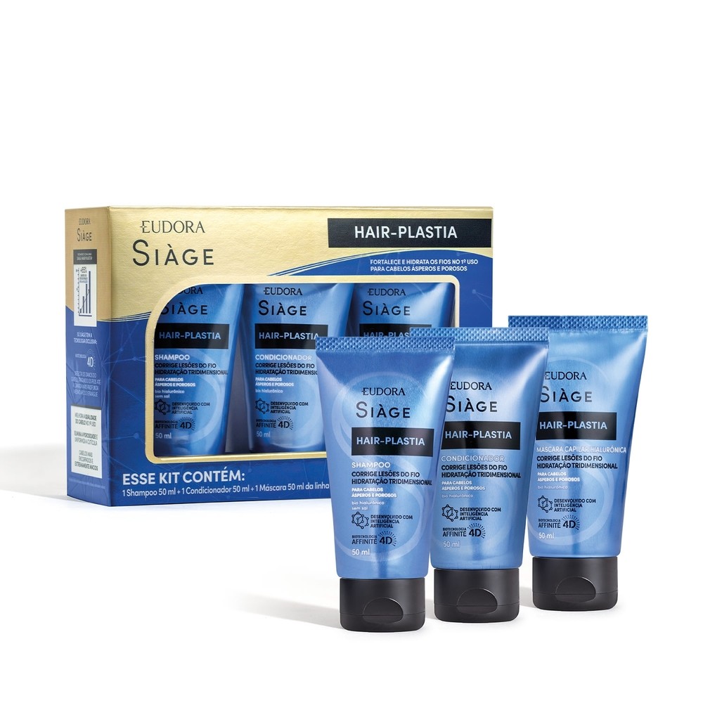 Eudora Siàge Hair-Plastia Kit (3 Produtos)