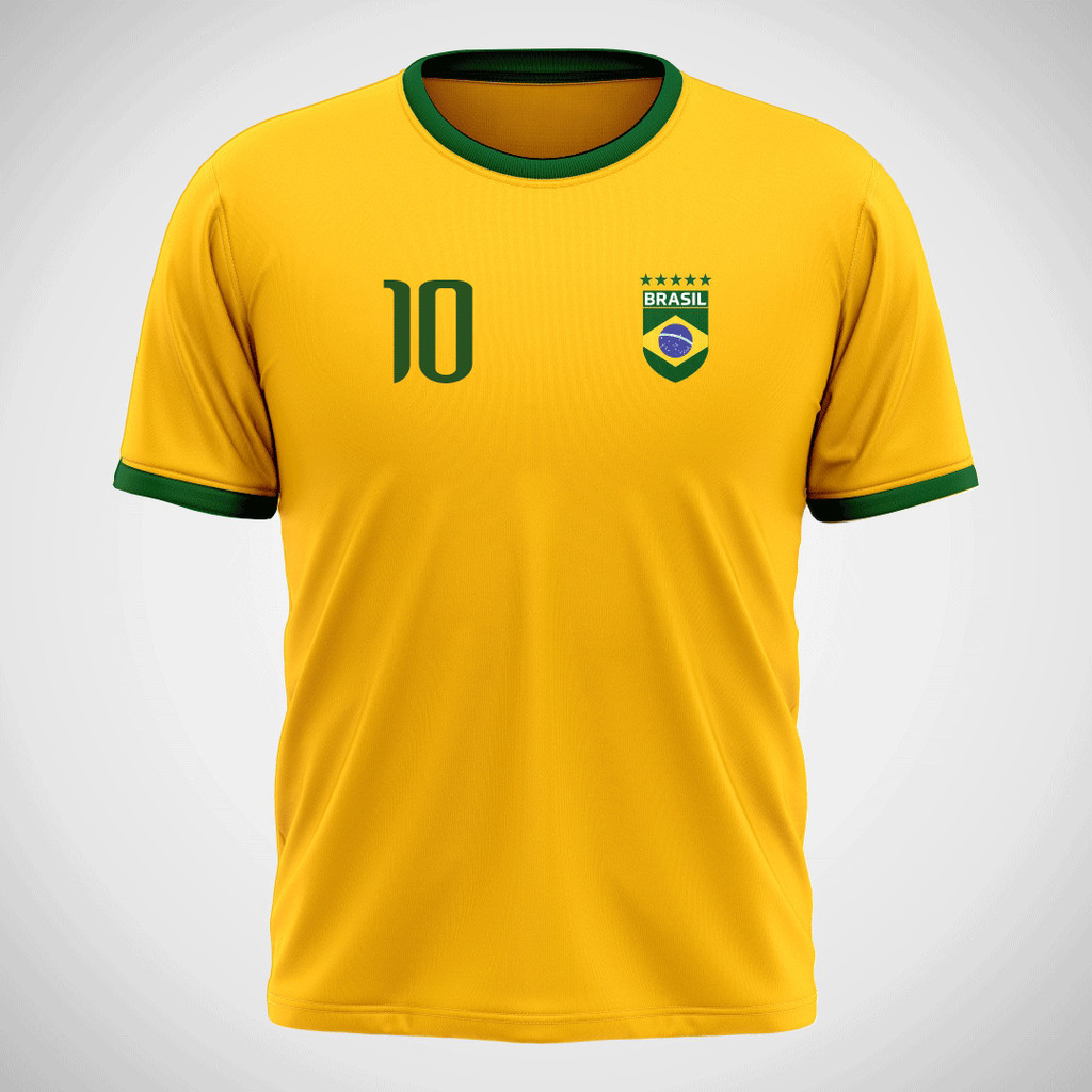 Camiseta Unissex Seleção Brasileira Lançamento Camiseta 100% Algodão Solta Plus Size Camiseta - Polar.Clothing.Store