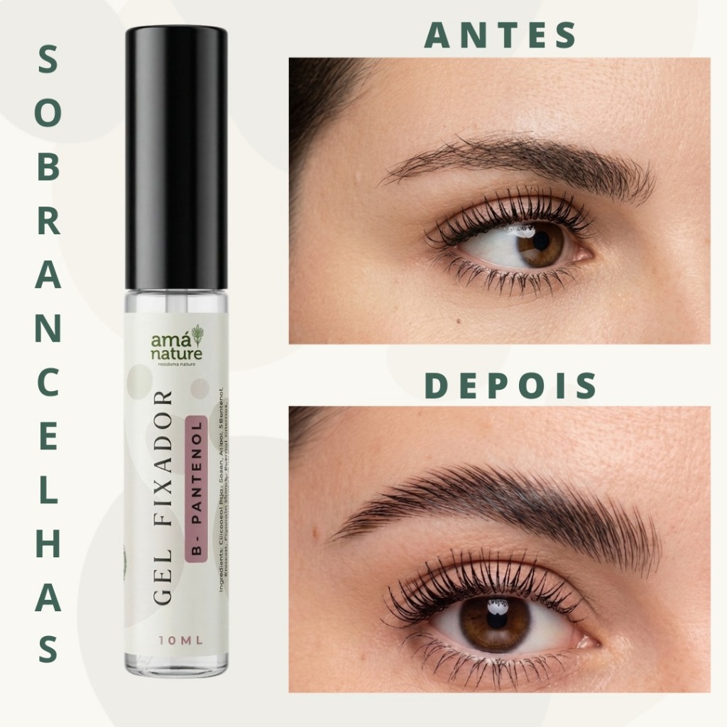 GEL FIXADOR PARA SOBRANCELHAS COM VITAMINA B5 - MODELADOR DE SOBRANCELHAS - GEL FIX - MODELA E HIDRATA AS SOBRANCELHAS