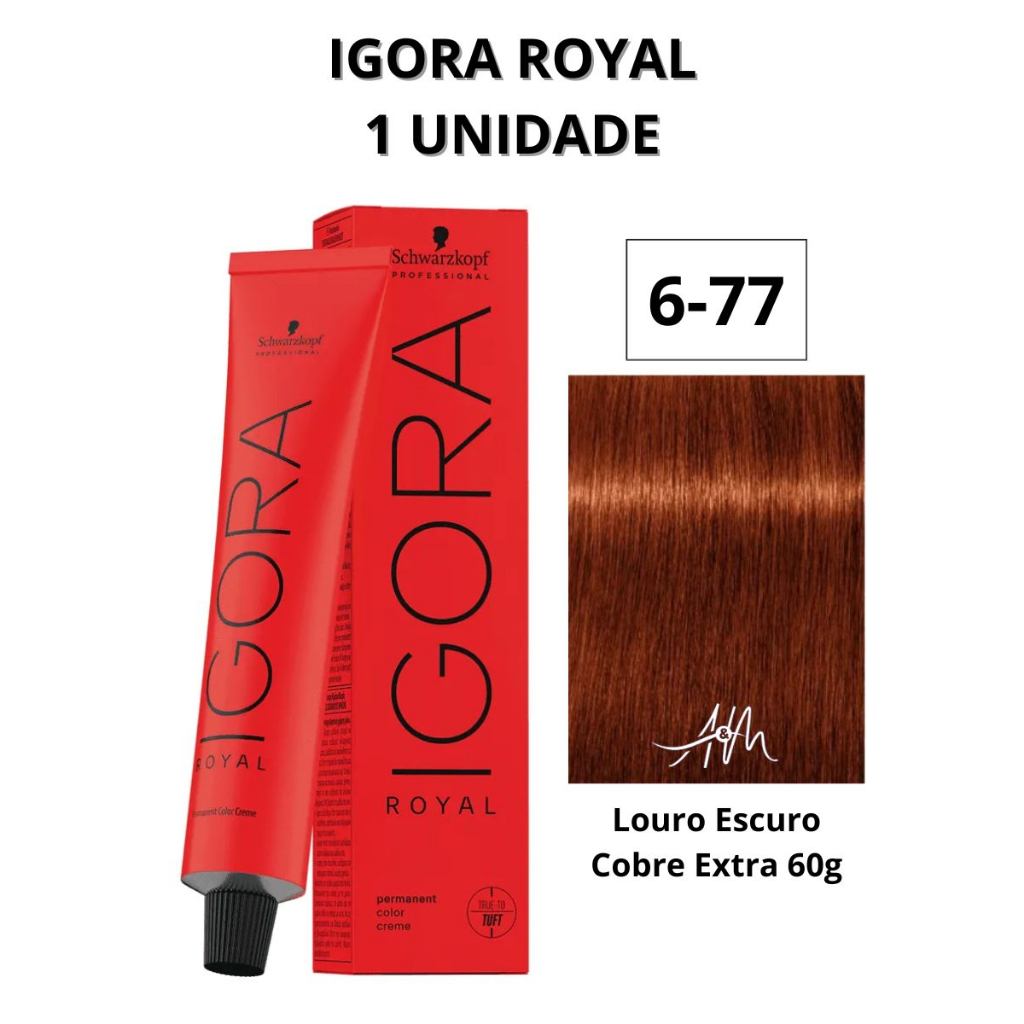 Schwarzkopf Igora Royal Coloração 6.77 Louro Escuro Cobre Extra 60ml