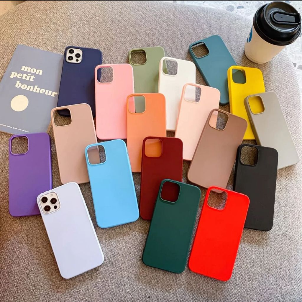KIT 3 ou 5 Capinha Capas de Silicone Colorido Para iPhone 13 XR 11 12 13 14 15 15Plus 15Promax 16 16E 17 17Pro 17Promax