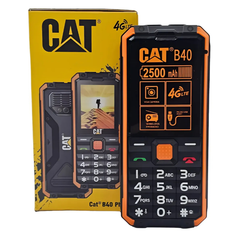 Telefone Celular Capterpillar B40 4g Teclas Grandes Volume Alto P/Idoso Resistente a Queda, Agua