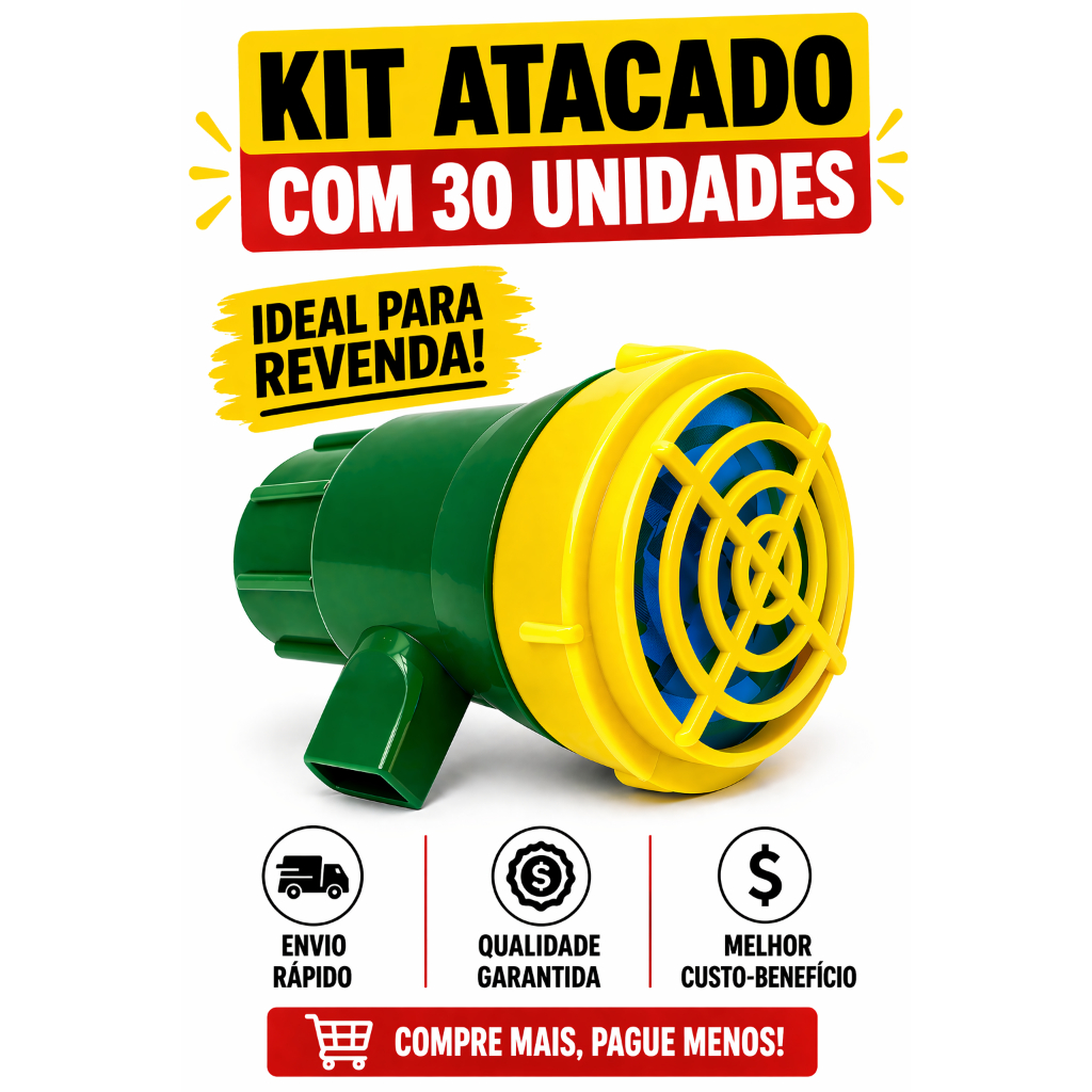 Kit atacado Corneta Apito Buzina Vuvuzela Brasil para Torcida Copa do Mundo Revenda