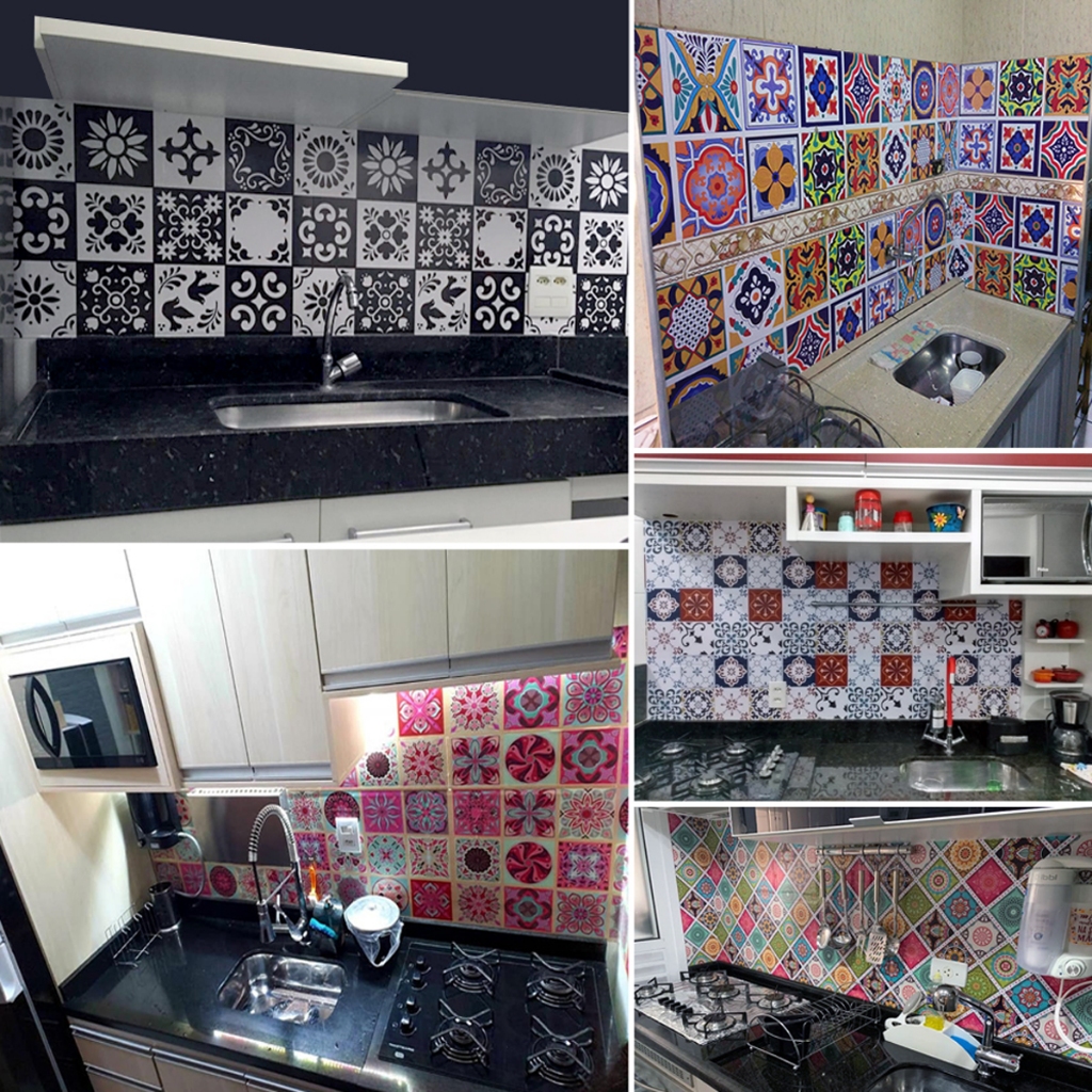 Papel Parede Adesivo Cozinha Azulejo Hidráulico Português