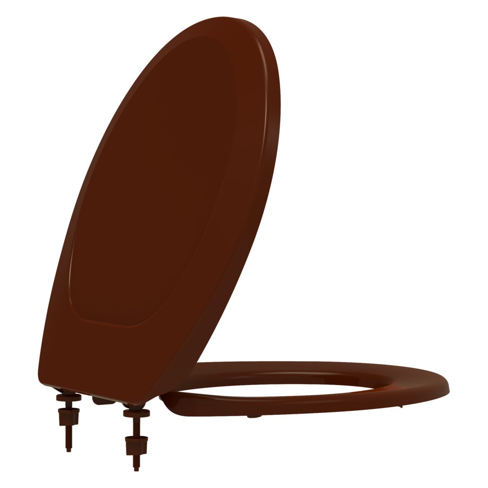 Assento Universal Oval Premium Marrom Convencional Polipropileno